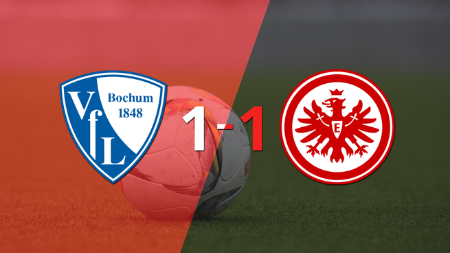 Reparto de puntos en el empate a uno entre Bochum y Eintracht Frankfurt