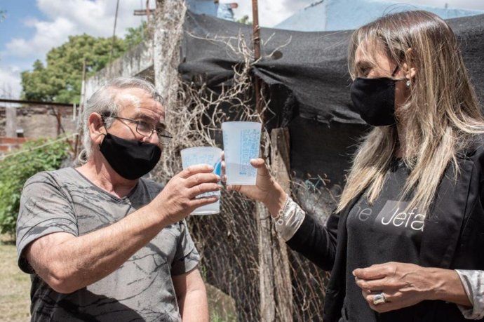 Malena Galmarini habilitó una red secundaria de agua potable para 3.000 vecinos y vecinas en el Barrio La Morita.