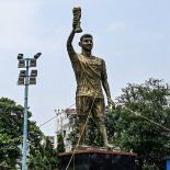 En India retiraron la estatua de Lionel Messi de 21 metros: los motivos En India retiraron la estatua de Lionel Messi de 21 metros: los motivos