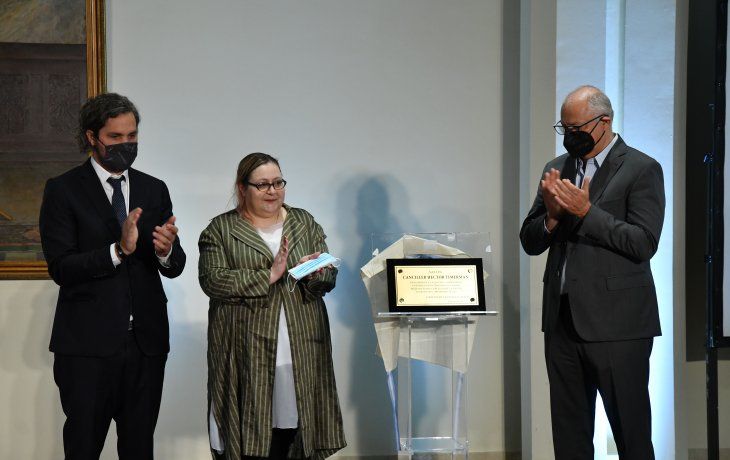 El excanciller Héctor Timerman es homenajeado con una ceremonia en el Palacio San Martín con la presencia de, exfuncionarios, familiares y amigos de quien fuera jefe de la diplomacia Argentina entre el 2010 y el 2015.