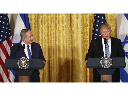 El premier israelí Benjamín Netanyahu y el mandatario de EEUU Donald Trump.