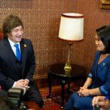 Javier Milei compartió una bilateral junto a Kaiko Fujimori.