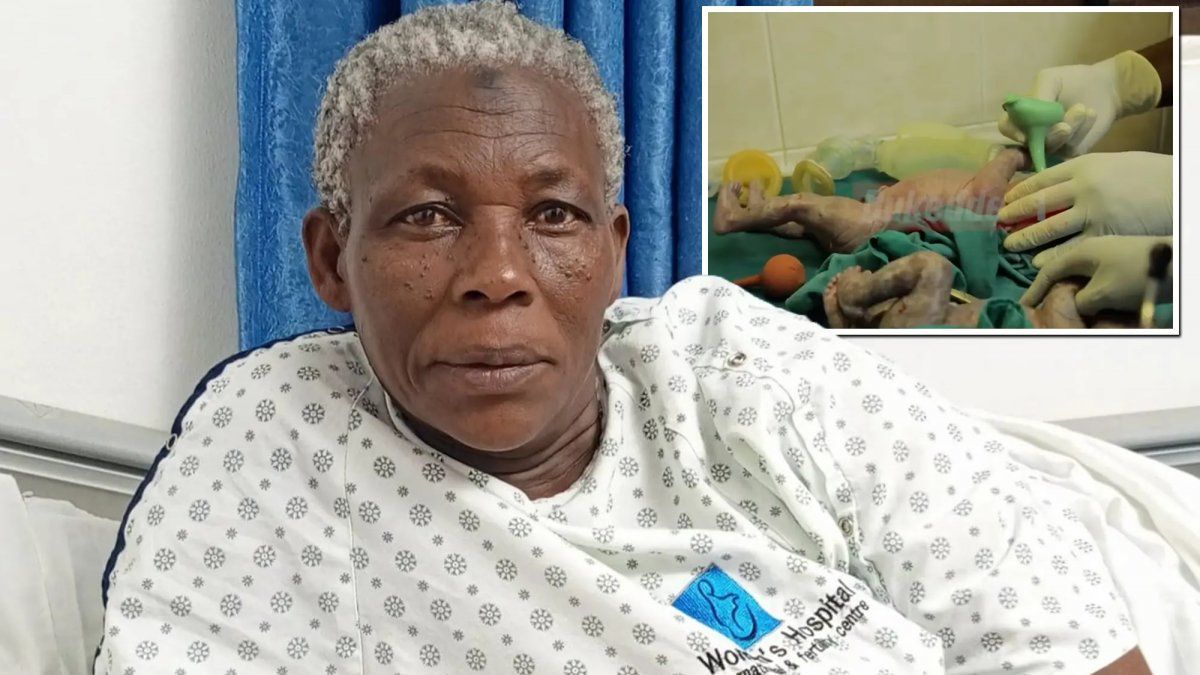 a 70-year-old woman gave birth to twins
