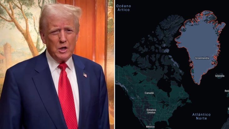 Trump volvió a la carga en sus intenciones de adquirir Groenlandia. 