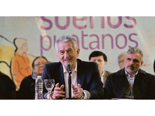 Euforia. El gobernador Alberto Rodríguez Saá lanzó ayer el plan de obras “Sueños Puntanos”.