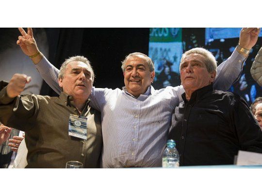 Juan Carlos Schmid, Héctor Daer y Carlos Acuña, el triunvirato qeu conduce la CGT