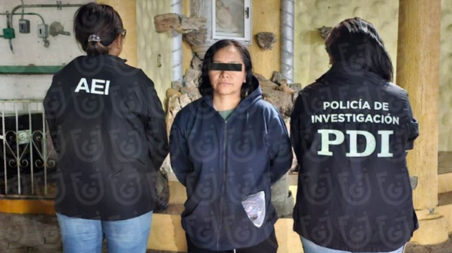 Foto de la detención de Gaby N en Oaxaca.