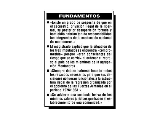 Los ex montoneros Perdía y Vaca Narvaja, detenidos ayer