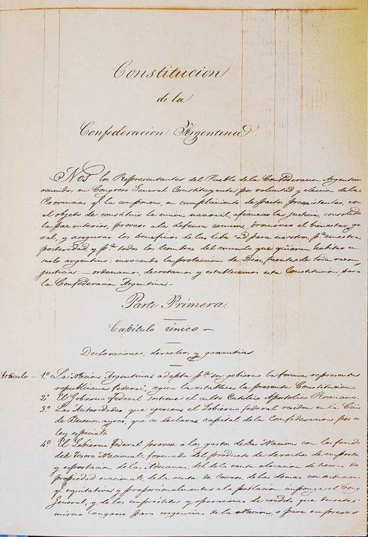La Argentina fue parida el día que se sancionó la Constitución Nacional el 1 de mayo de 1856. En 1830 Hipólito Yrigoyen prefirió conmemorar ese día declarándolo Feriado por el Dia del Trabajo, relegando la Constitución al olvido. El 4 de diciembre de 2003 el Congreso sancionó la ley 2.8363 estableciendo el 1 de mayo, como el Dia de la Constitución Nacional (pero no un feriado). Muchos hablan sobre la constitución, pocos la conocen y menos son los que la respetan. La Argentina fue parida el día que se sancionó la Constitución Nacional el 1 de mayo de 1856. En 1830 Hipólito Yrigoyen prefirió conmemorar ese día declarándolo Feriado por el Dia del Trabajo, relegando la Constitución al olvido. El 4 de diciembre de 2003 el Congreso sancionó la ley 2.8363 estableciendo el 1 de mayo, como el Dia de la Constitución Nacional (pero no un feriado). Muchos hablan sobre la constitución, pocos la conocen y menos son los que la respetan.