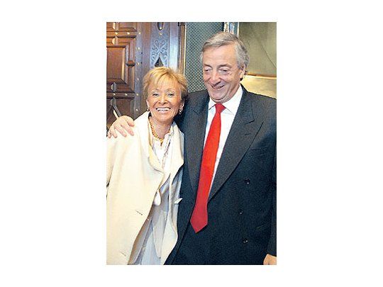 María Teresa Fernández de la Vega junto a Néstor Kirchner.