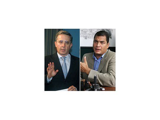 Alvaro Uribe y Rafael Correa.