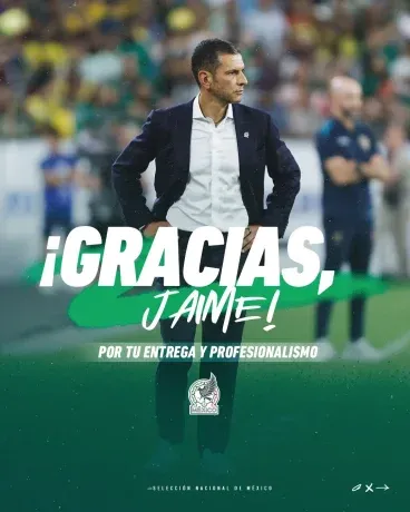 La Selección Mexicana de Fútbol le agradeció a Jaime Lozano por su entrega y profesionalismo en su red oficial de Facebook.