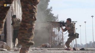 Combatientes de las FDS en Siria.