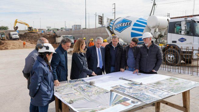El presidente Alberto Fernández supervisó diferentes obras públicas.&nbsp;