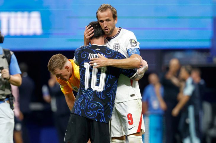 El abrazo entre Lionel Messi y Harry Kane, en la semifinal del Mundial 2026. El abrazo entre Lionel Messi y Harry Kane, en la semifinal del Mundial 2026.