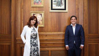 Cristina Fernández de Kirchner con Andrés Aráuz Galarza.