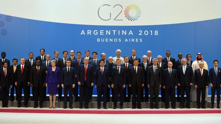 La foto de Familia de la Cumbre del 20 en Buenos Aires.
