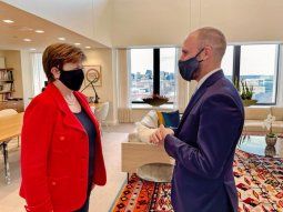 Kristalina Georgieva y Martín Guzmán.