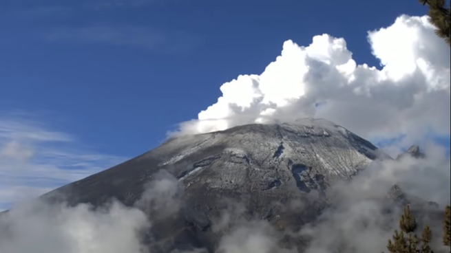 Cámara en vivo del volcán Popocatépetl.
