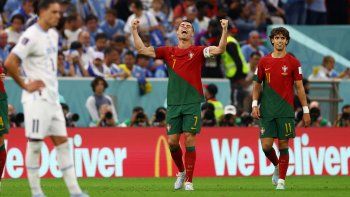 Goleador. Cristiano Ronaldo abrió el marcador en el triunfo de Portugal ante Uruguay.