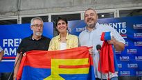 De izquierda a derecha: Salvador Schelotto, Verónica Piñeiro y Mario Bergara.&nbsp;