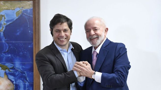 Axel Kicillof y Lula Da Silva, en Brasil.