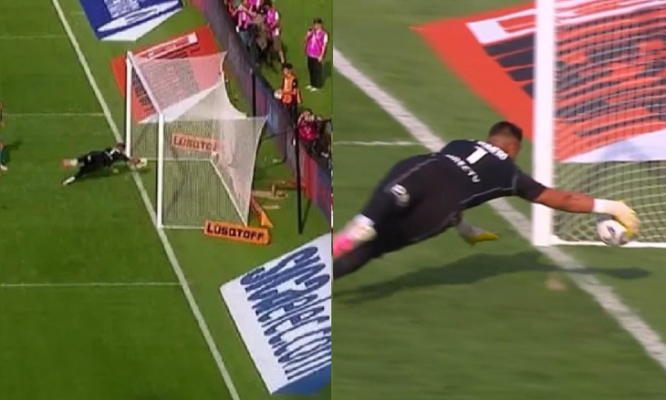 The conclusive image that the ball entered and it was River's goal The conclusive image that the ball entered and it was River's goal