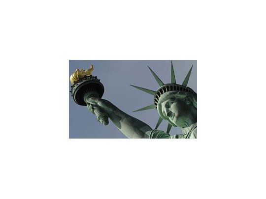 La corona de la célebre estatua.