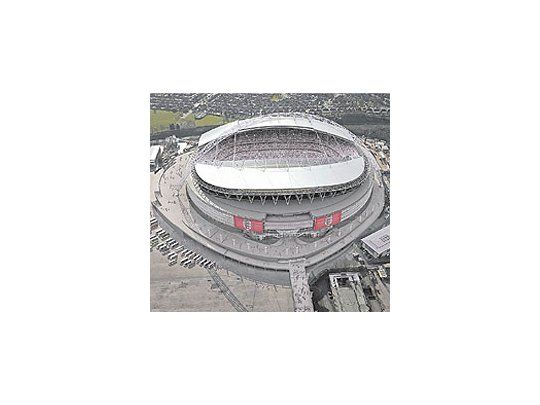 Maqueta del futuro estadio de Wembley.