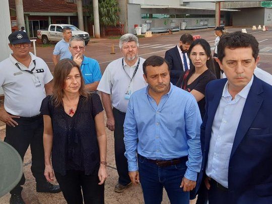 Herrera Ahuad, en la recorrida junto a&nbsp;De Pedro&nbsp;y Frederic.