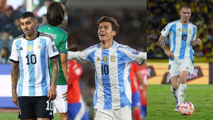 Correa, Dybala y Mastantuono con la Correa, Dybala y Mastantuono con la