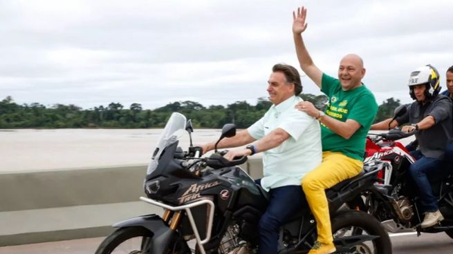 El presidente de Brasil, Jair Bolsonaro, y el empresario Luciano Hang.