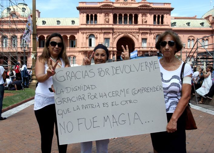 Último acto de Cristina de Kirchner como Presidente.
