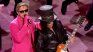 Ryan Gosling with Slash on the Oscars stage. Ryan Gosling with Slash on the Oscars stage.