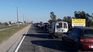 The rows of cars from Uruguayans to Argentina reached up to 7 kilometers around noon on Saturday.