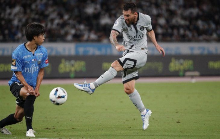 mira el gol de messi para el psg en un amistoso en japon