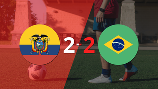 brasil empato 2-2 ante ecuador con doblete de kaua elias