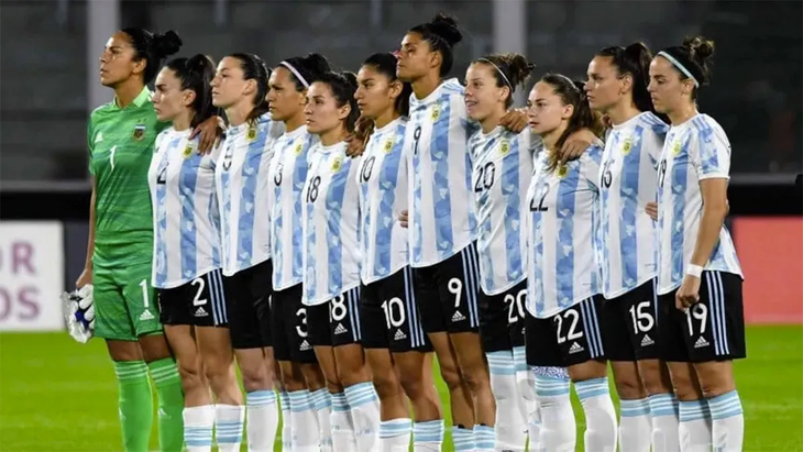 El equipo argentino femenino que participó en el Mundial de Autsralia y Nueva Zelanda en 2023.