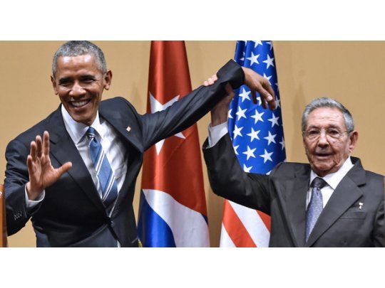 Barack Obama y Raúl Castro