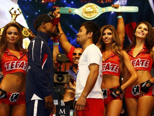 Mayweather y Pacquiao, cara a cara, en la antesala de la hist&oacute;rica pelea que animaron en 2015. Estaba prevista la revancha para este verano, pero el conflicto que estall&oacute; entre Estados Unidos e Ir&aacute;n la puso en duda.
