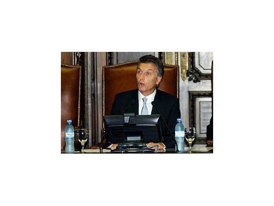 Mauricio Macri durante la apertura de sesiones ordinarias de la Legislatura del año pasado.