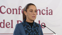 Claudia Sheinbaum en la Mañanera del Pueblo de este viernes.