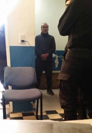 José López en la comisaría. (Foto: Pablo Rodríguez)