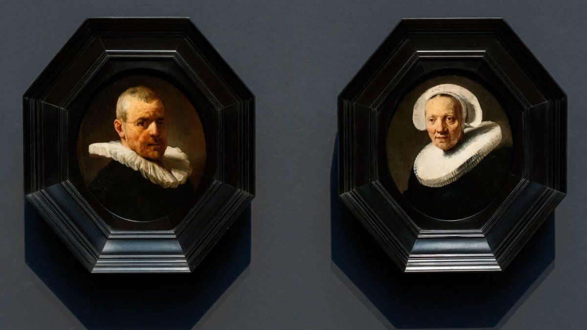 For the first time, two small portraits by Rembrandt are exhibited