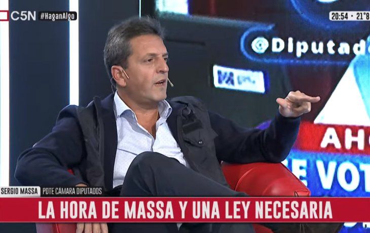 El titular de Diputados, Sergio Massa.