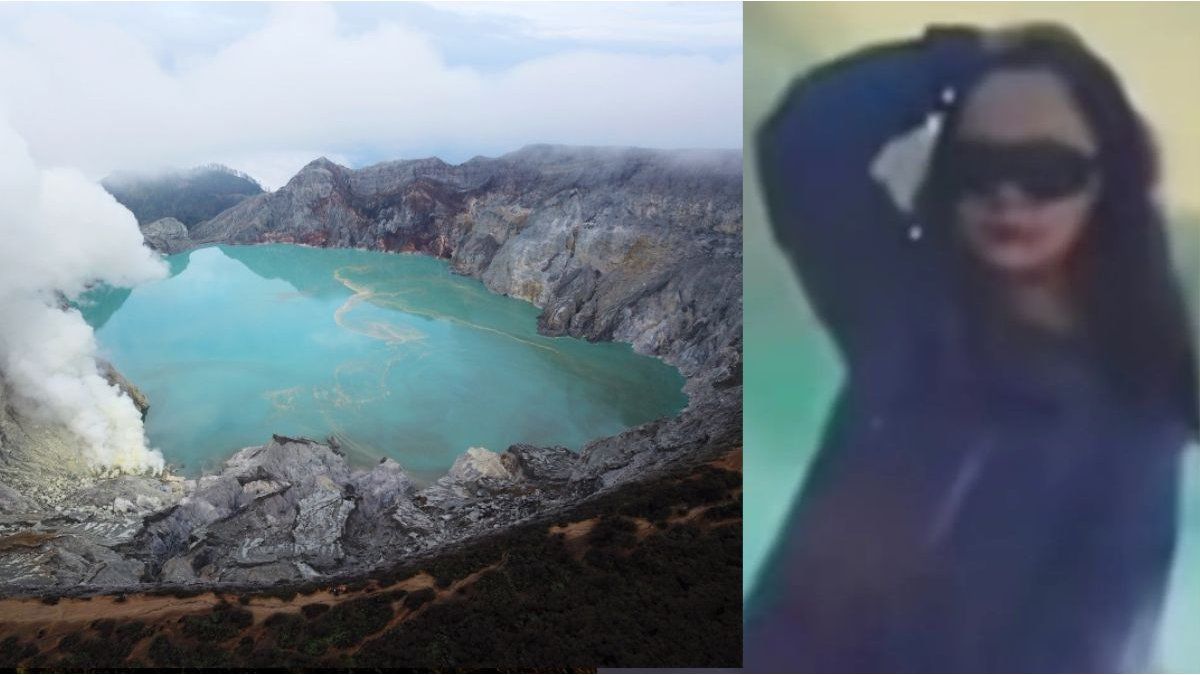 A tourist died after falling into a volcano while taking photos