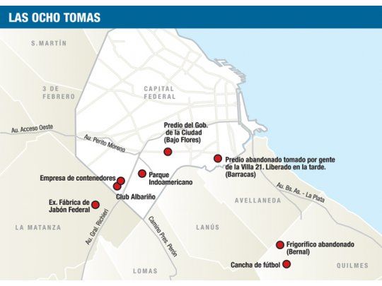 Apuraron solución al llegar a 8 los predios ocupados