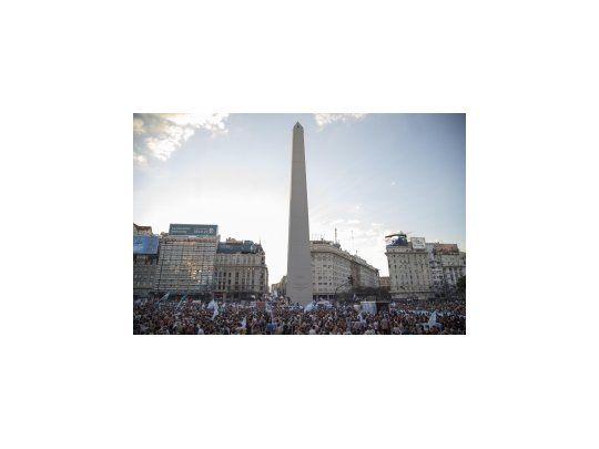 El Obelisco fue el centro de la convocatoria.