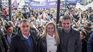 Sebastián Pareja junto a Karina Milei y Martín Menem.
