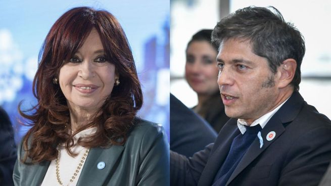 La ex presidenta, Cristina Fernández de Kirchner, y el gobernador bonaerense, Axel Kicillof.&nbsp;